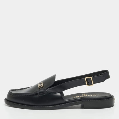 Flache Loafer Schwarz
