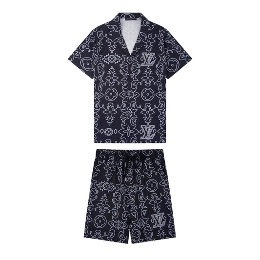 Monogram Short Set Premium Baumwolle