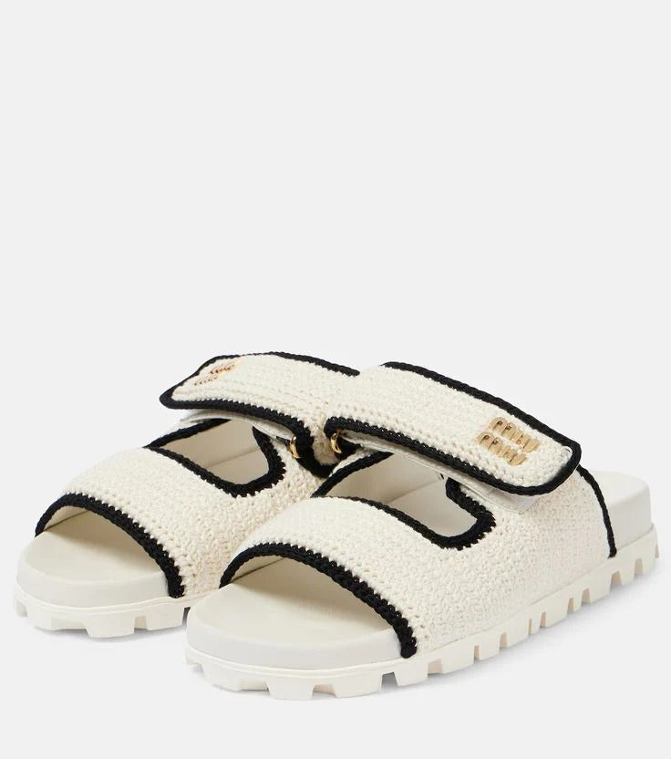 CROCHET KNIT SLIDES