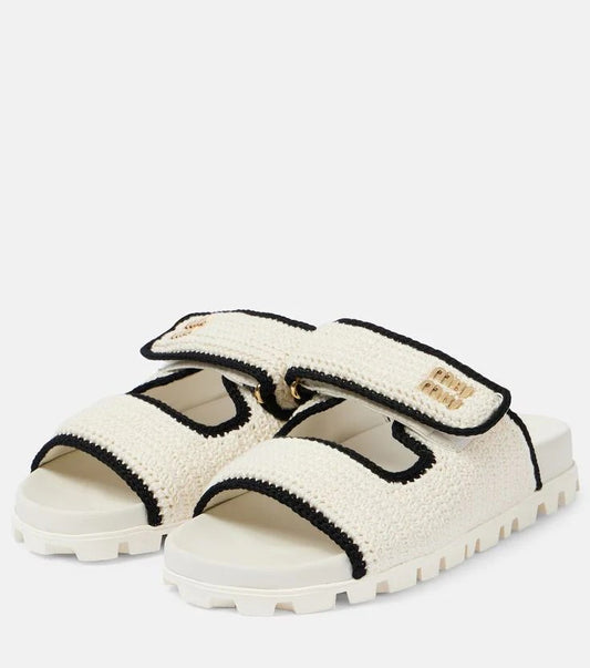 CROCHET KNIT SLIDES