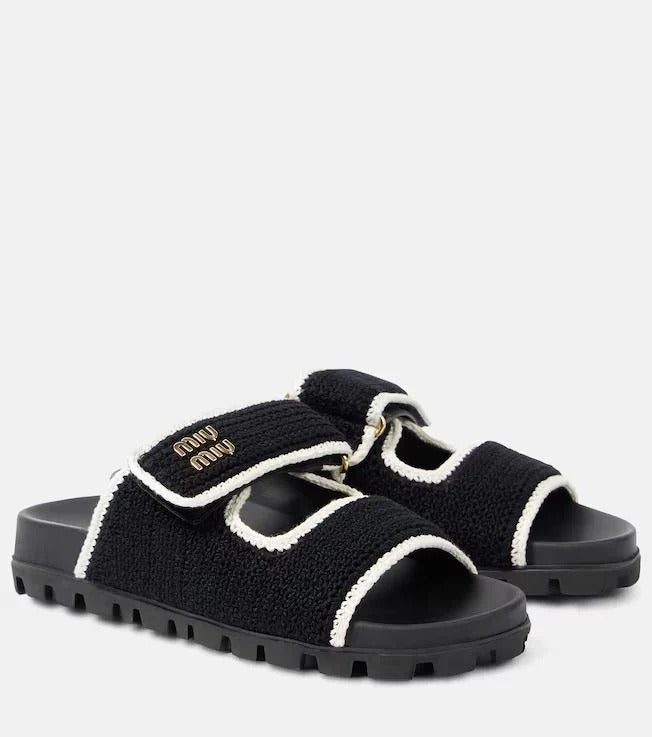 CROCHET KNIT SLIDES