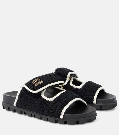 CROCHET KNIT SLIDES