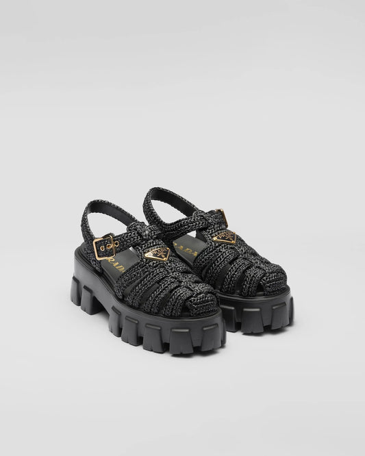 Gehäkelte Monolith Sandalen
