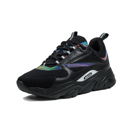 "22 Sneaker" Black Reflective Rainbow