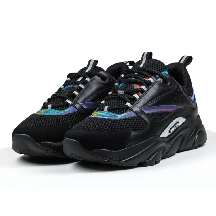 "22 Sneaker" Black Reflective Rainbow